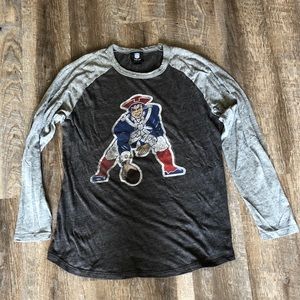Patriots Vintage Wash Baseball Tee